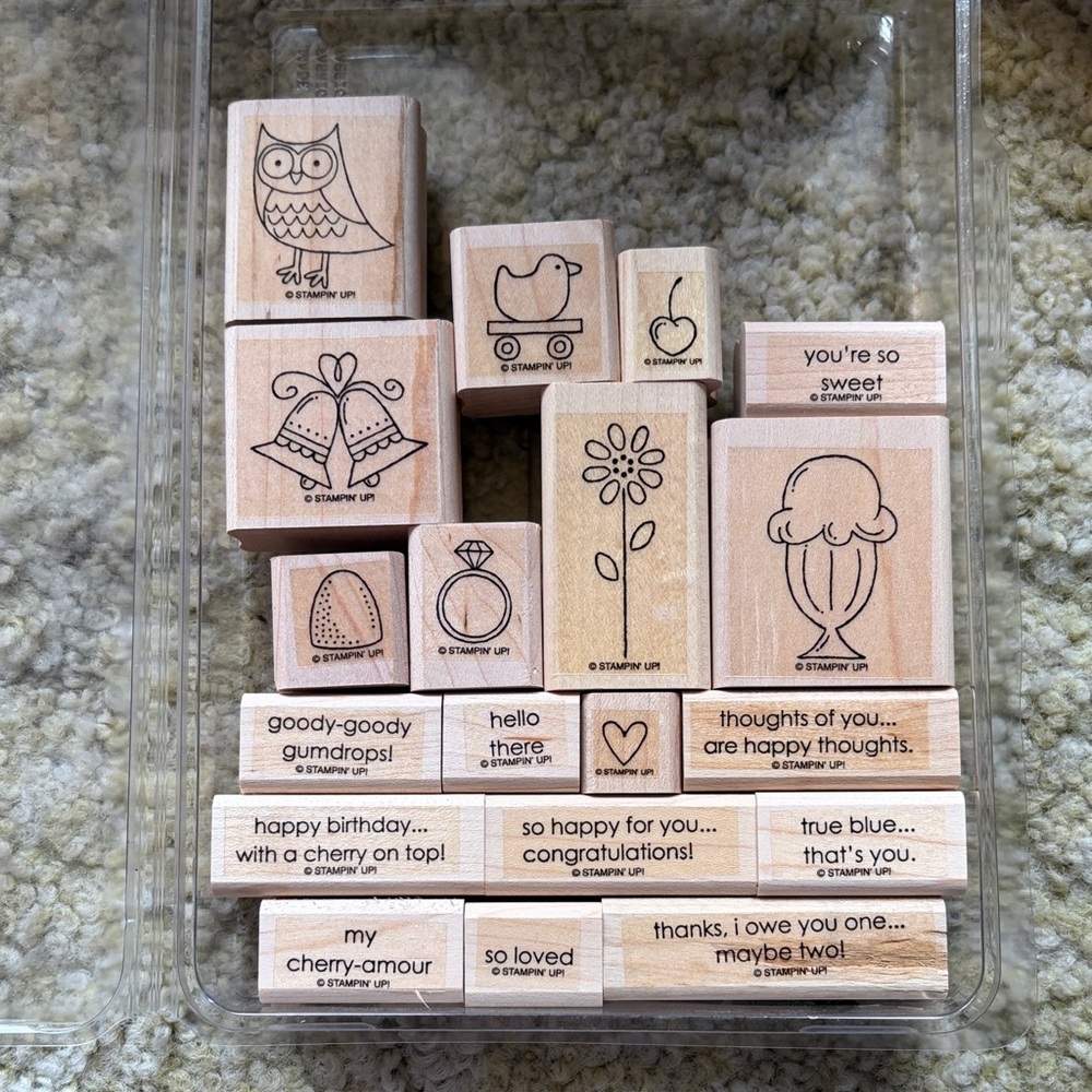 Stampin' Up! Wooden Stamp Set with Fun Designs